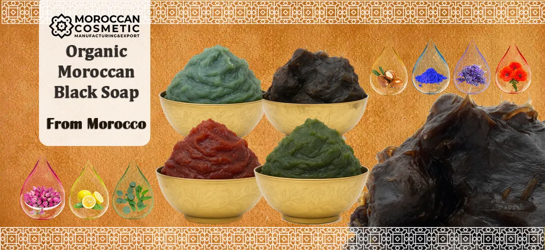 Moroccan black soap and hammam products